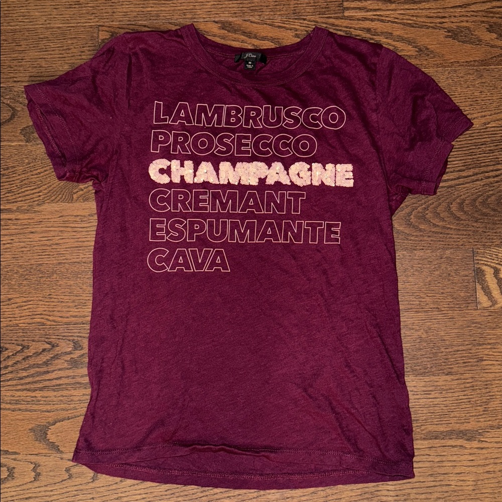 J. Crew Wine Theme T-shirt 🍷🥂